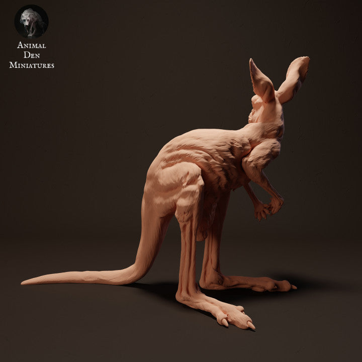 Photo produit figurine animale Animal Den Miniatures 1 : figurine animale sauvage : jeune kangourou roux géant (23_04_05)