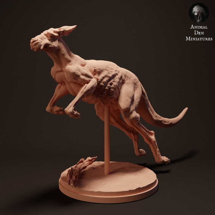Photo produit figurine animale Animal Den Miniatures 0 : figurine d’animal sauvage : kangourou roux géant Jack - bondissant (23_04_04)