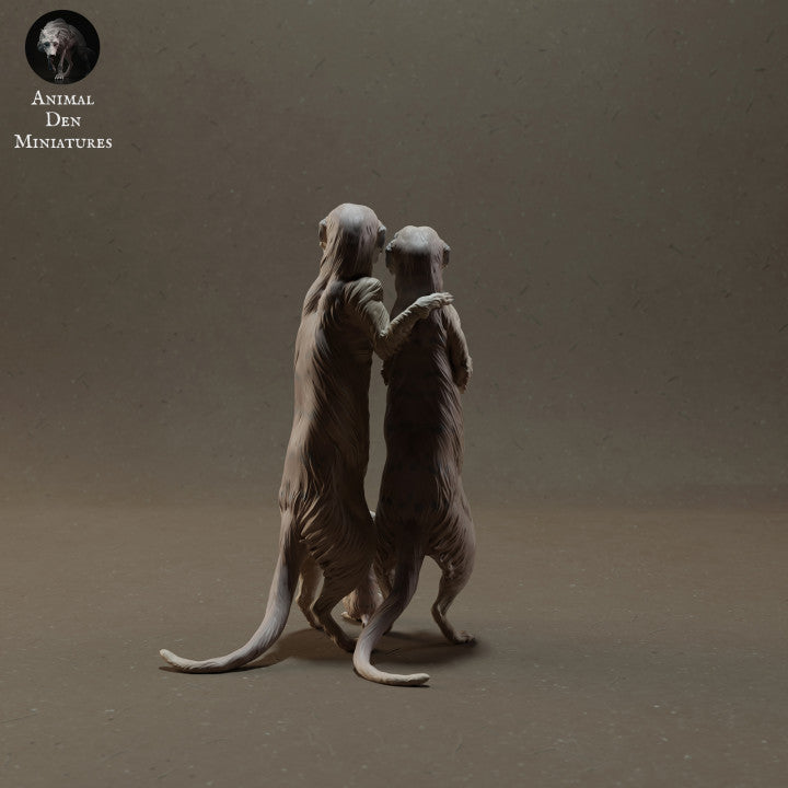 Photo produit figurine animale Animal Den Miniatures 2 : figurines d’animaux sauvages : famille de suricates (23_03_08)