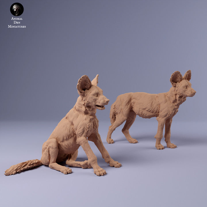 Photo de produit Figurine animale Diorama, modélisme : 0 : Chiens sauvages africains jeunes : Animaux d'Afrique