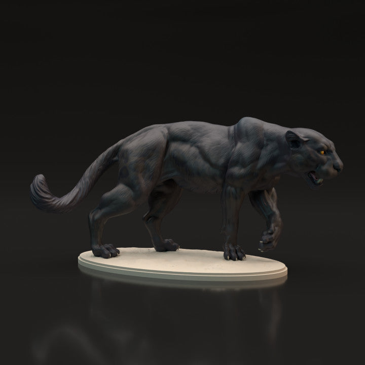 Photo produit figurine animalière Animal Den Miniatures 5 : animal sauvage : panthère noire - jaguar (22_06_04)