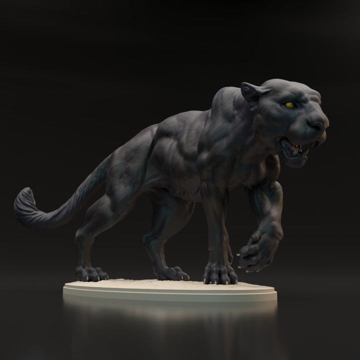 Photo du produit figurine animale Animal Den Miniatures 11 : figurine d’animal sauvage : panthère noire - jaguar (22_06_04)