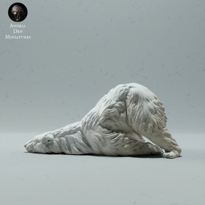 Photo produit figurine animale Animal Den Miniatures 0 : Figurine animale Arctique : ours polaire se grattant (23_01_08)