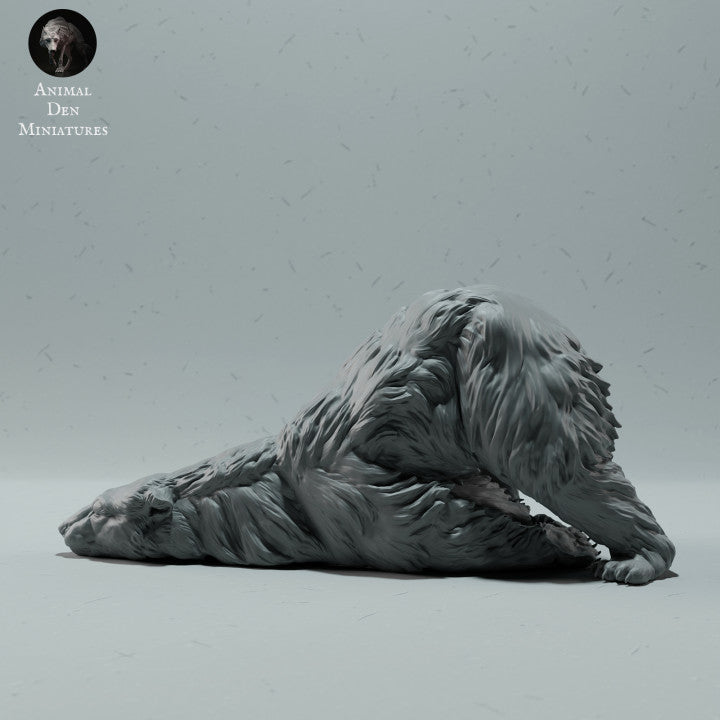Photo de produit figurine animale Animal Den Miniatures 3 : Arctique figurine animale : ours polaire se grattant (23_01_08)