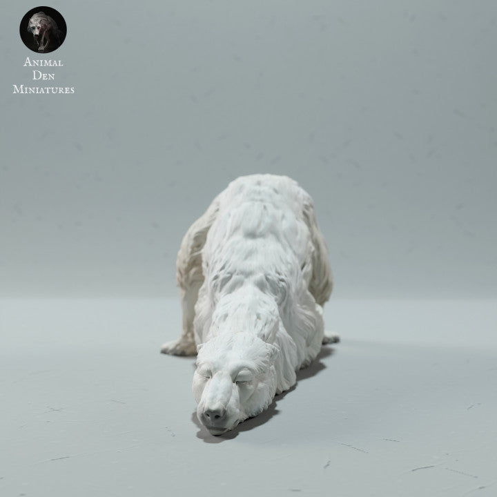 Photo de produit figurine animale Animal Den Miniatures 4 : figurine animale Arctique : ours polaire se grattant (23_01_08)