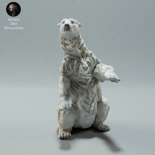 Photo produit figurine animale Animal Den Miniatures 0 : Arctique figurine animale : ours polaire - assis (23_01_15)