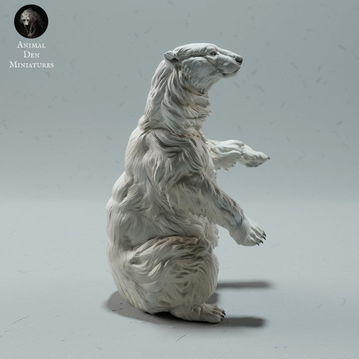 Photo du produit figurine animale Animal Den Miniatures 1 : figurine animale Arctique : ours polaire assis (23_01_15)