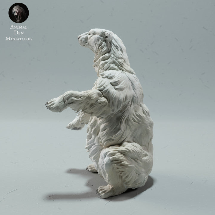 Photo du produit figurine animale Animal Den Miniatures 2 : figurine animale Arctique : ours polaire assis (23_01_15)