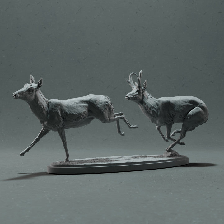 Photo produit figurine animale Animal Den Miniatures 1 : figurine d’animal sauvage : antilope d’Amérique au galop (22_10_10)
