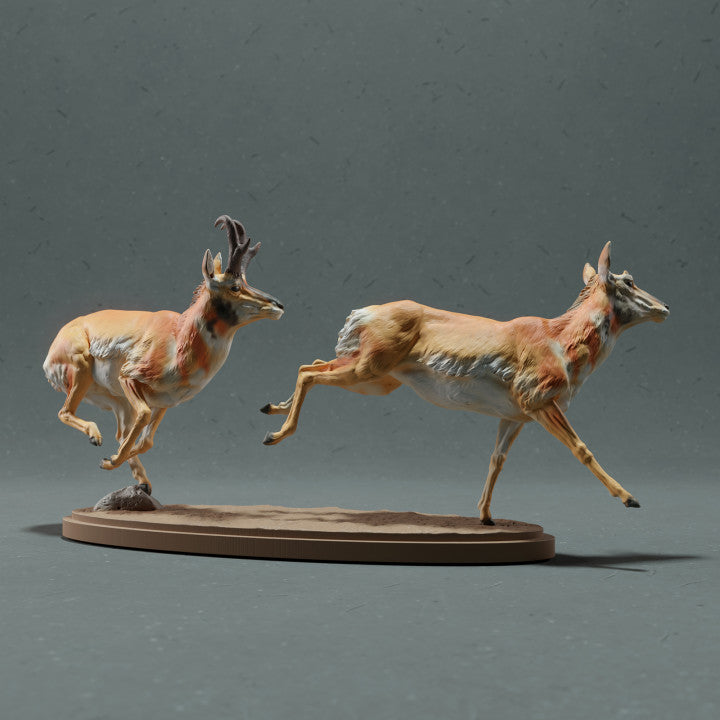 Photo produit figurine animale Animal Den Miniatures 2 : figurine d’animal sauvage : antilope d’Amérique au galop (22_10_10)