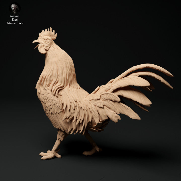 Photo de produit Figurine d'animal Diorama, modélisme : 0 : Figurines d'animaux de ferme : 2 coqs - courant et chantant