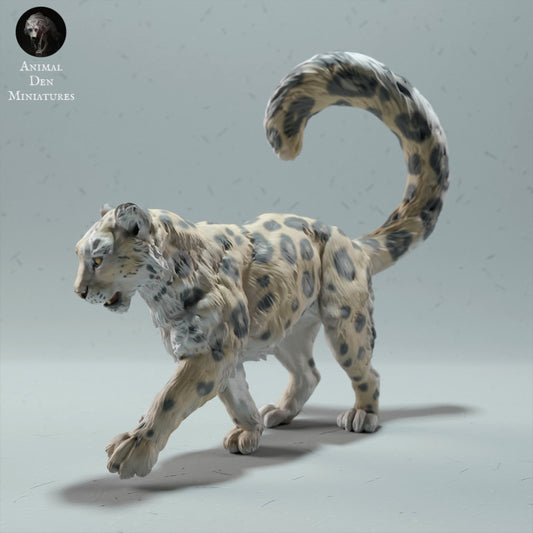 Photo produit figurine animale Animal Den Miniatures 0 : animal sauvage, figurine animale : léopard des neiges (22_12_13)