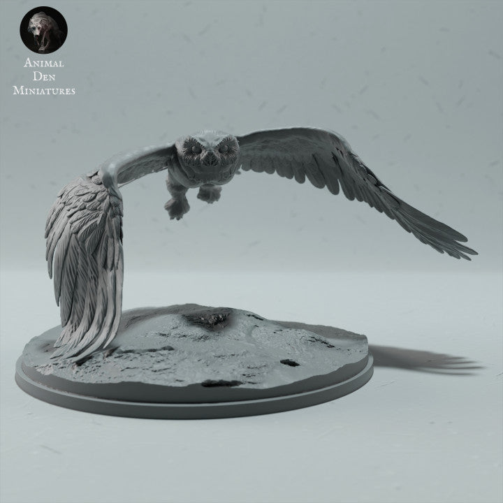 Photo de produit, figurine animale Animal Den Miniatures 4 : figurine d’animal de la forêt : harfang des neiges (23_01_07)