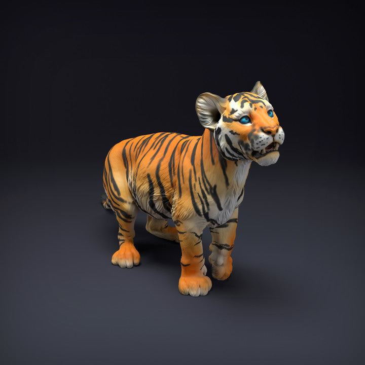 Photo du produit, figurine animale Animal Den Miniatures 4 : animal sauvage, figurine animale : tigreau du Bengale (22_08_10)