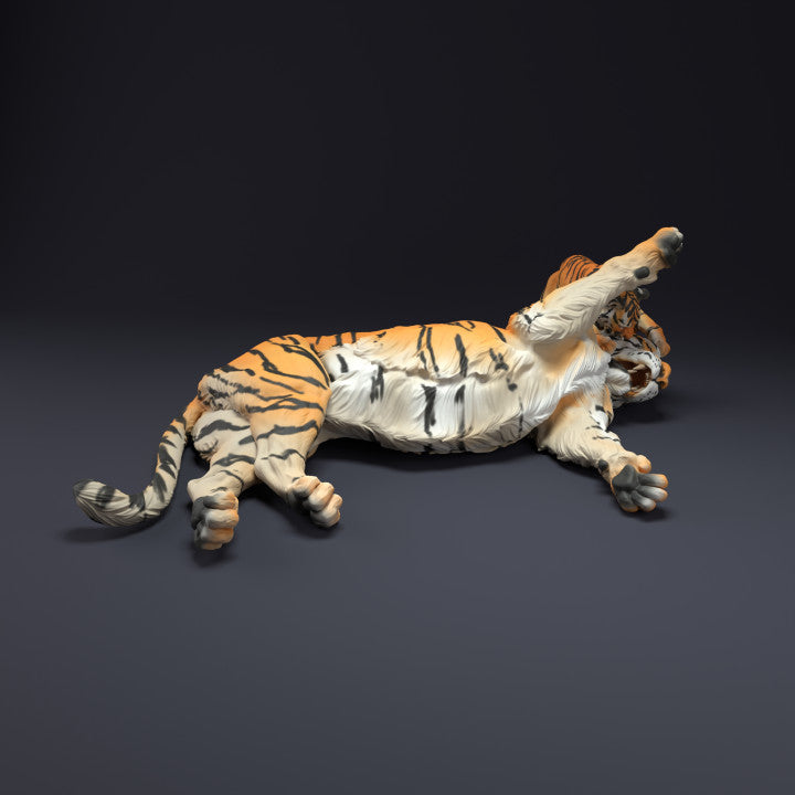 Photo produit figurine animale Animal Den Miniatures 4 : figurine d’animal sauvage : tigre du Bengale avec petit (22_08_11)