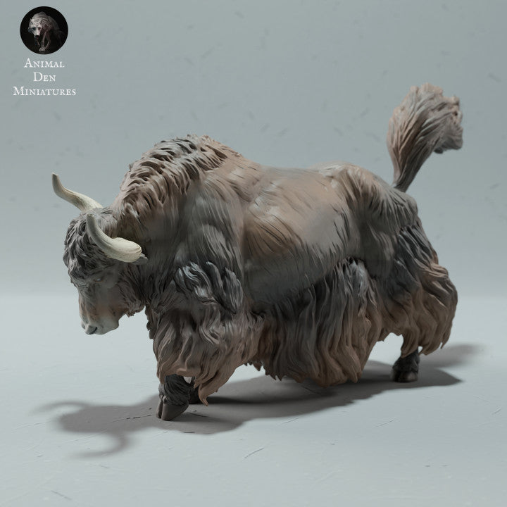Photo produit figurine animale Animal Den Miniatures 0 : figurine d’animal sauvage : yak sauvage de l’Himalaya - debout (23_01_09)