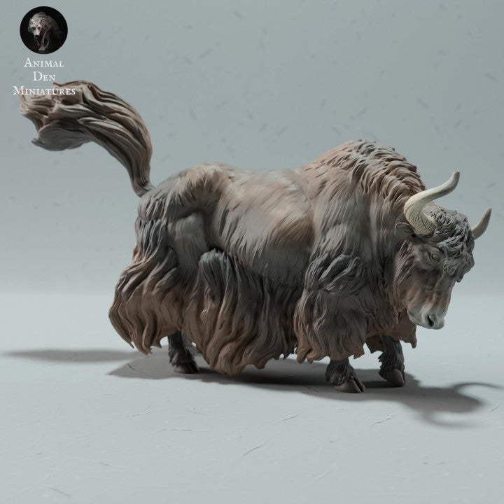 Photo produit figurine animale Animal Den Miniatures 1 : figurine d’animal sauvage : yak sauvage de l’Himalaya - debout (23_01_09)