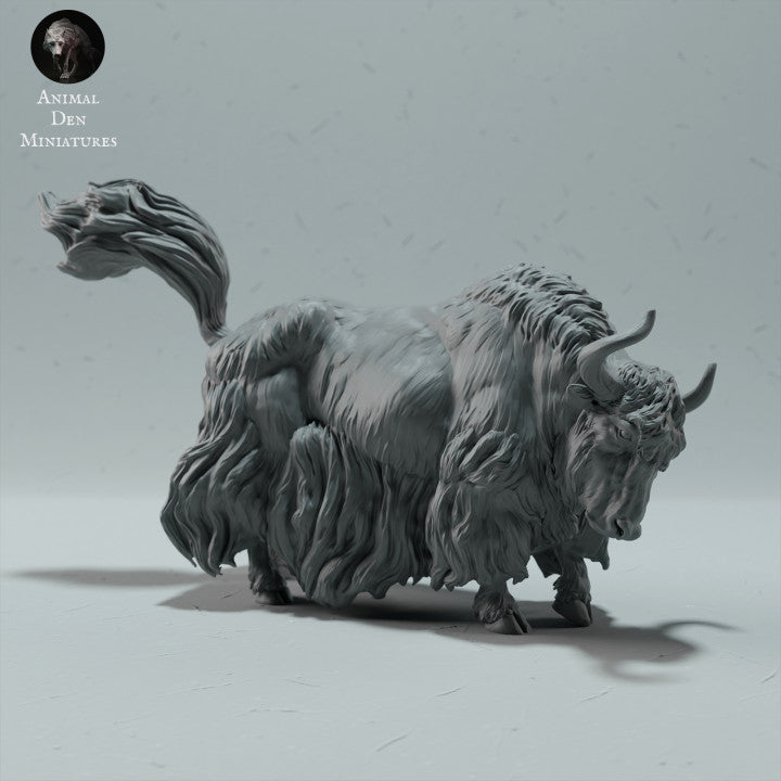 Photo de produit figurine animale Animal Den Miniatures 4 : figurine d’animal sauvage : yak sauvage de l’Himalaya - debout (23_01_09)