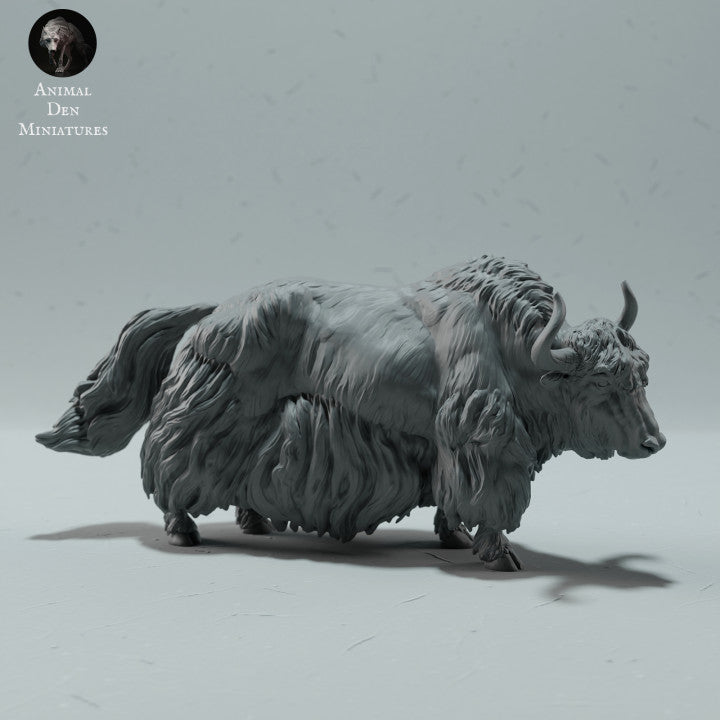 Photo du produit, figurine animale Animal Den Miniatures 1 : figurine animale des Highlands : yak sauvage de l’Himalaya (23_01_11)