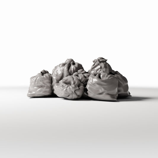 Photo produit pour diorama et modélisme 0 : Diorama urbain : pile de sacs-poubelle remplis (Ref. 760D)