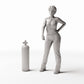 Photo produit pour diorama et modélisme 1 : Atelier de diorama : bouteille de gaz avec bloc de vannes (Ref. 771D)