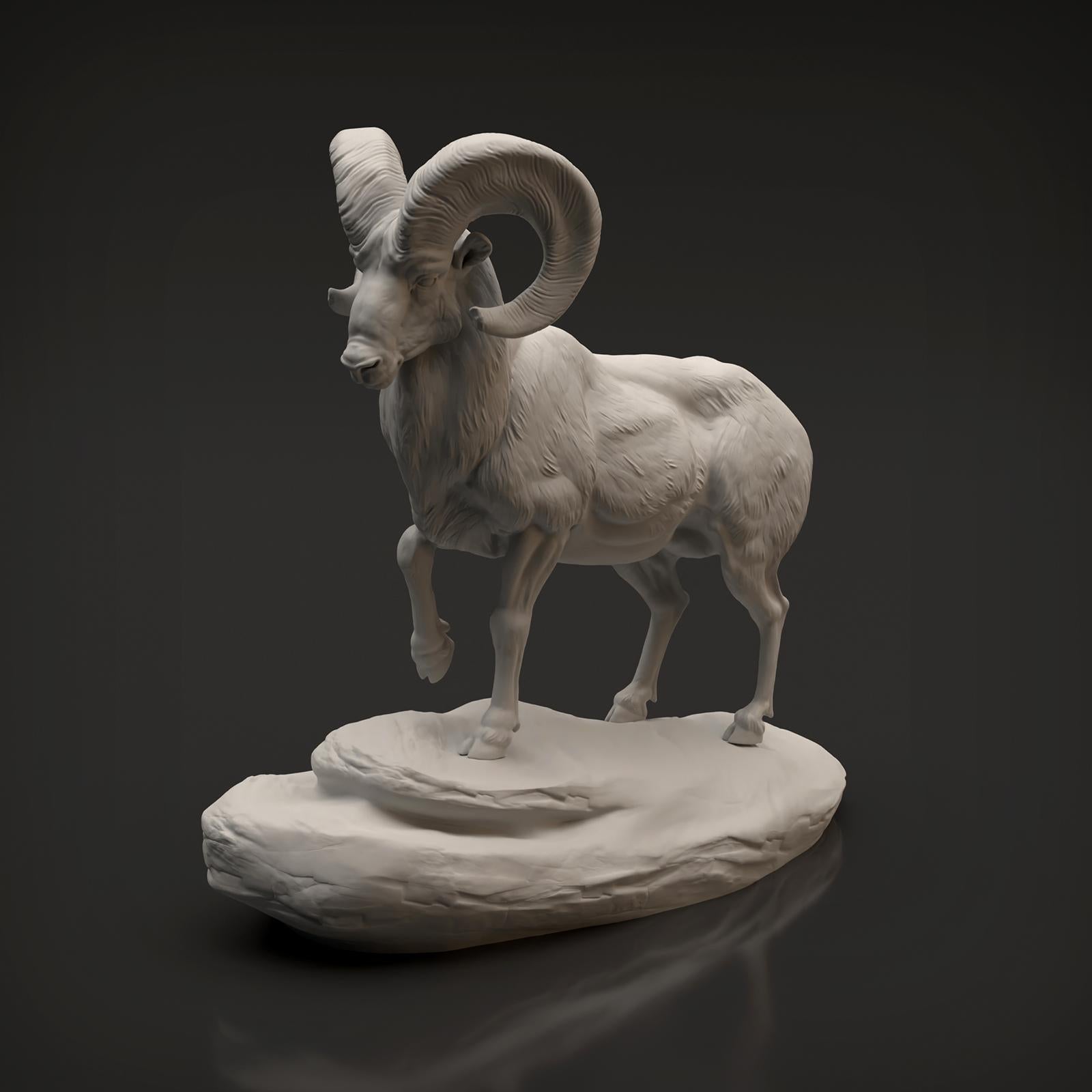 Photo de produit Figurine d'animal Diorama, Modélisme : 0 : Figurine d'animal sauvage : Mouflon (Réf 01_01_89)