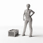 Photo produit pour diorama et modélisme 1 : Diorama d’entrepôt : Caisse grillagée empilable pour marchandises de marché (Ref. 810D)