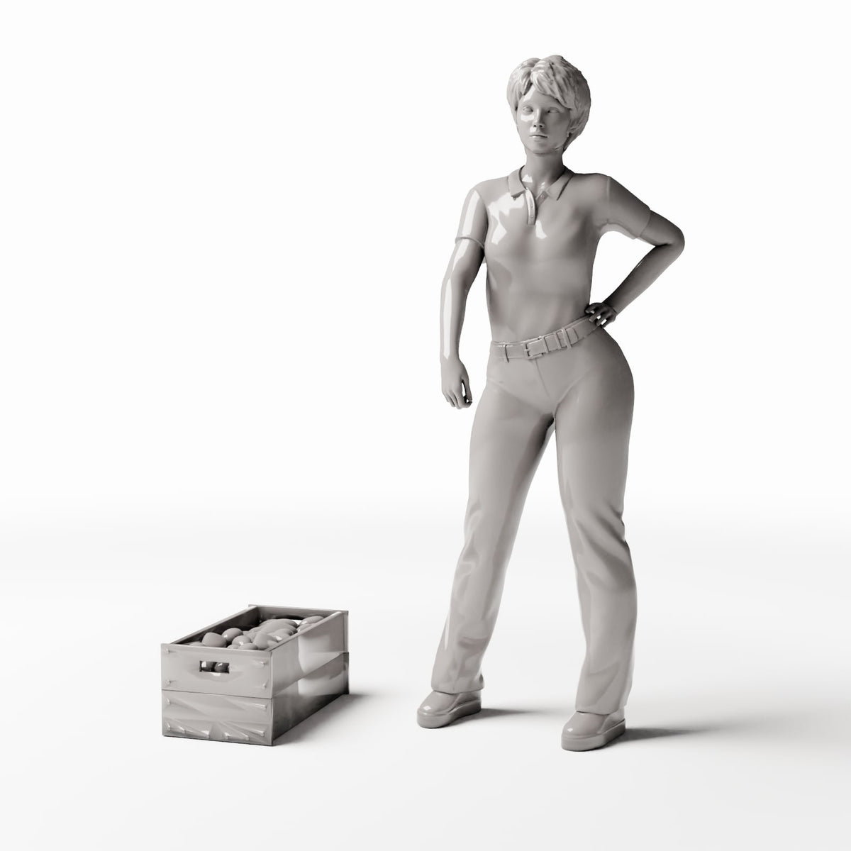 Photo produit pour diorama et modélisme 1 : Diorama de marché : caisse de fruits et légumes (Ref. 812D)