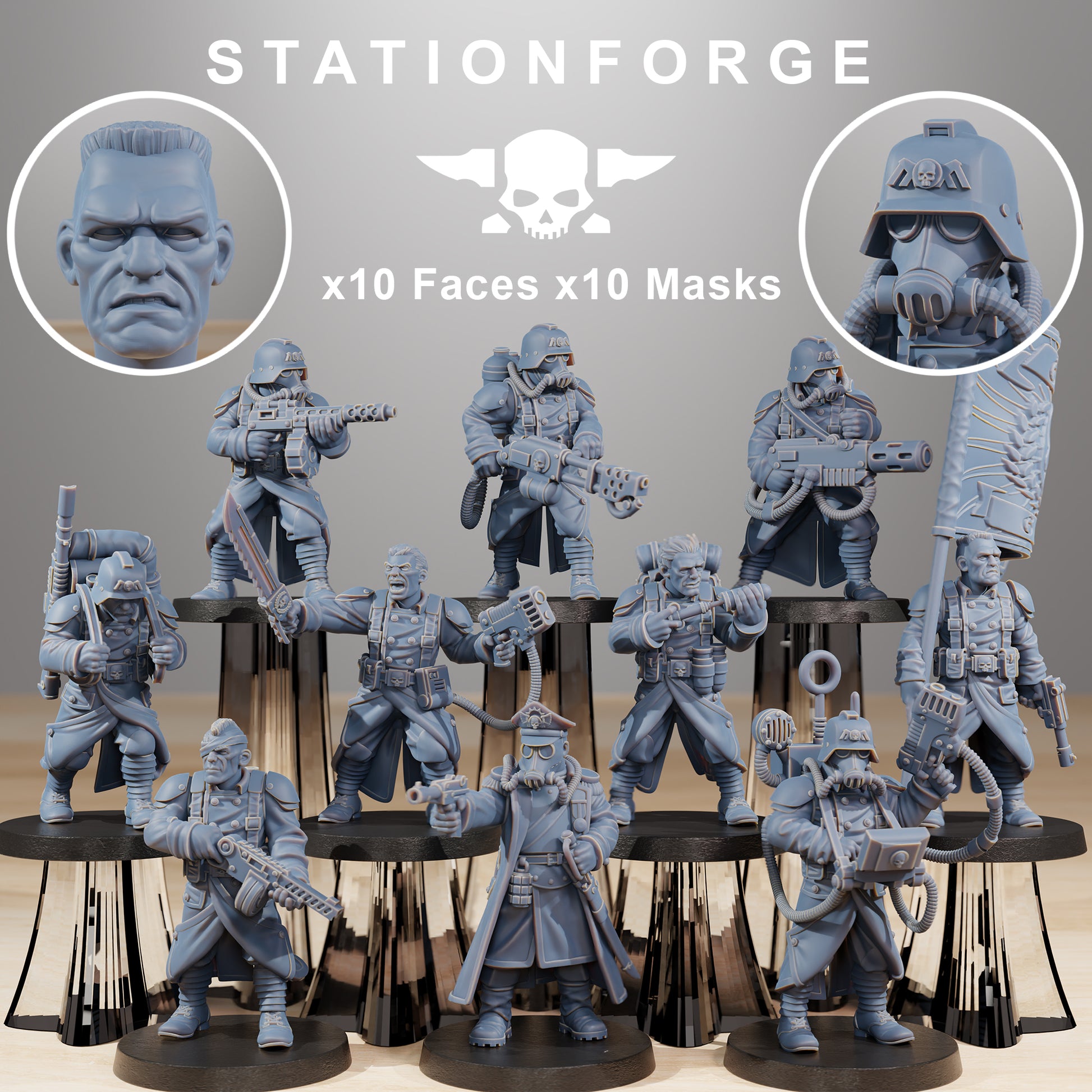 Photo du produit Tabletop 28mm The Printing Goes Ever On (TPGEO) 0 : GrimGuard Combatants