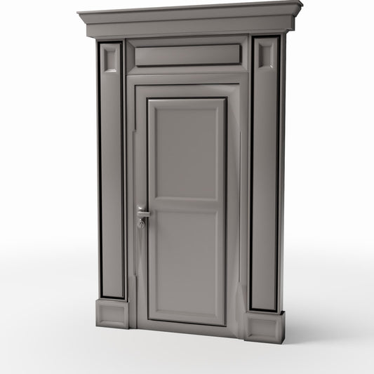 Photo produit pour diorama et modélisme 0 : Architecture de diorama : porte intérieure néoclassique (Ref. 847D)