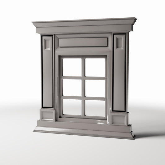 Photo produit pour diorama et modélisme 0 : Bâtiment de diorama : fenêtre néoclassique étroite (Ref. 868D)