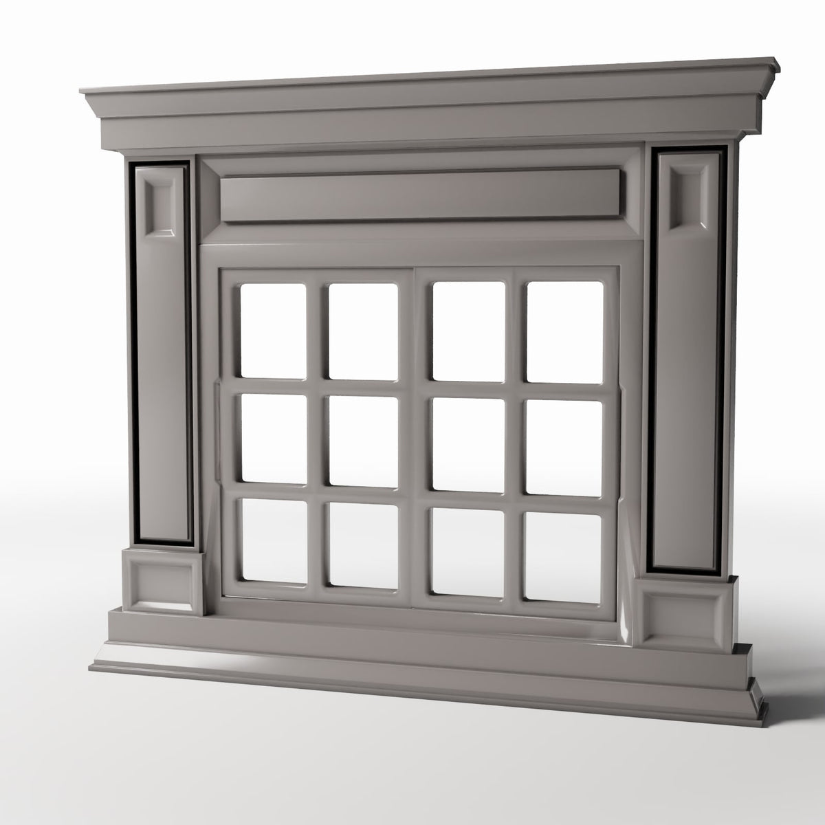 Photo produit pour diorama et modélisme 0 : Bâtiment de diorama : fenêtre néoclassique avec pilastres (Ref. 869D)