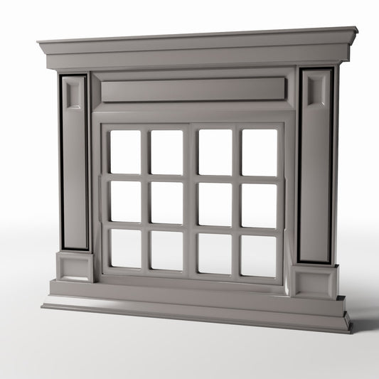 Photo produit pour diorama et modélisme 0 : Bâtiment de diorama : fenêtre néoclassique avec pilastres (Ref. 869D)