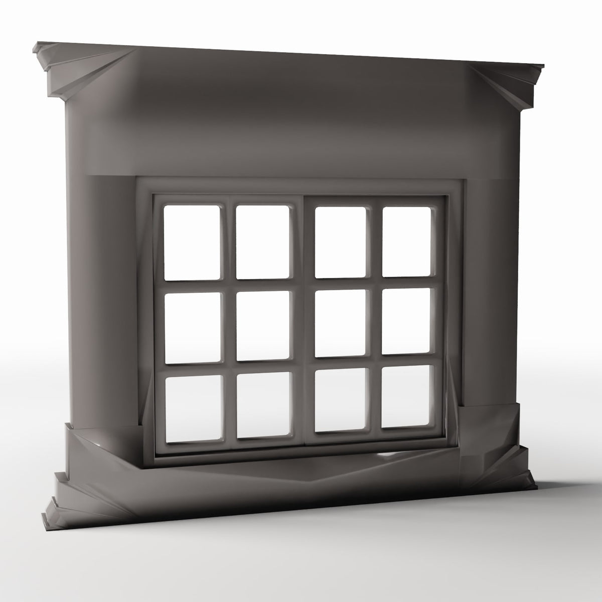 Photo produit pour diorama et modélisme 3 : Bâtiment de diorama : fenêtre néoclassique avec pilastres (Ref. 869D)