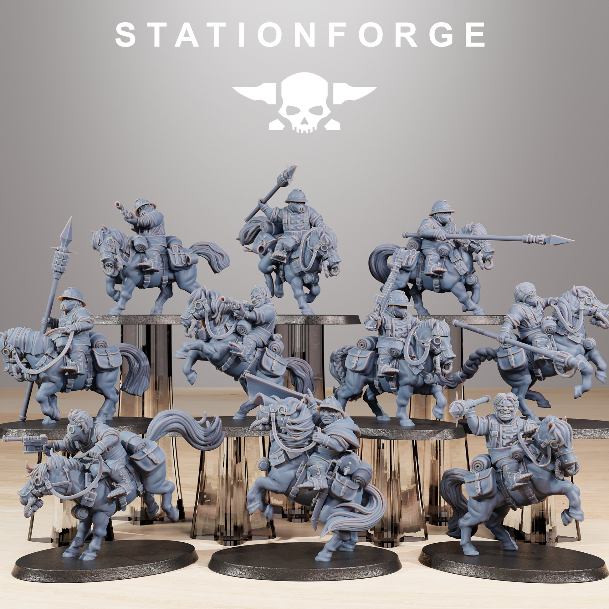 Photo du produit Tabletop 28mm The Printing Goes Ever On (TPGEO) 0: Cavalerie de Poney GrimGuard