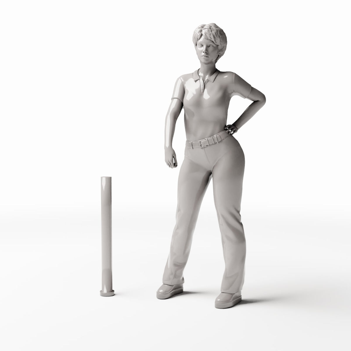 Photo produit pour diorama et modélisme 1 : Bâtiment de diorama : long tuyau droit avec pied à bride (Ref. 892D)
