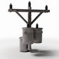 Photo produit pour diorama et modélisme 3 : Infrastructure de diorama : poteau électrique en béton avec trois transformateurs (Ref. 910D)
