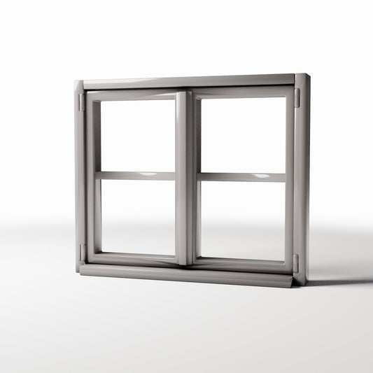 Photo produit pour diorama et modélisme 0 : Bâtiment de diorama : fenêtre rustique à deux vantaux avec appui (Ref. 967D)