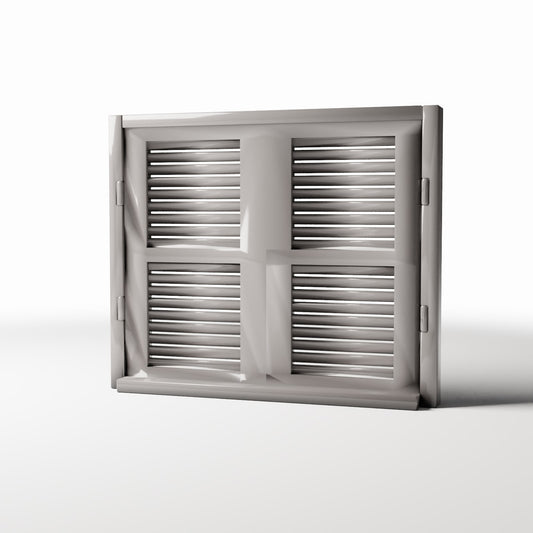 Photo produit pour diorama et modélisme 0 : Bâtiment de diorama : fenêtre rustique avec volets (Ref. 973D)