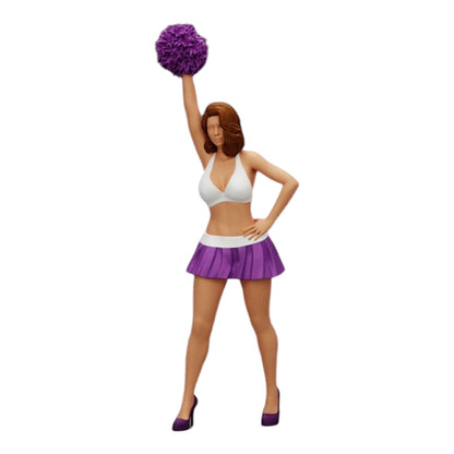Photo de produit de diorama : Jeune fille/ Cheerleader avec des pompons en train d'encourager (Réf n° A3)