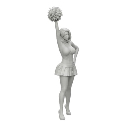 Photo de produit de diorama : Jeune fille/ Cheerleader avec des pompons en train d'encourager (Réf n° A3)