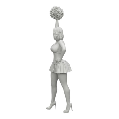 Photo de produit de diorama : Jeune fille/ Cheerleader avec des pompons en train d'encourager (Réf n° A3)