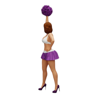 Photo de produit de diorama : Jeune fille/ Cheerleader avec des pompons en train d'encourager (Réf n° A3)