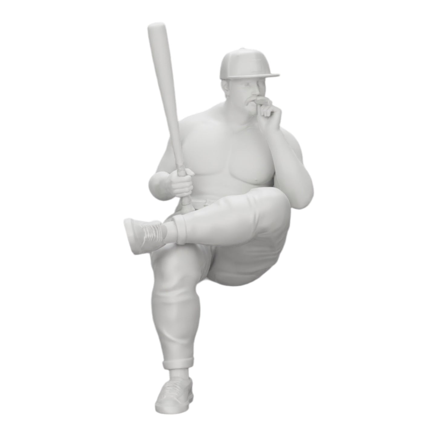 Diorama Modellbau Produktfoto 0: Sitzender Gangster mit Mütze und Baseballschläger raucht (Ref Nr. A4)