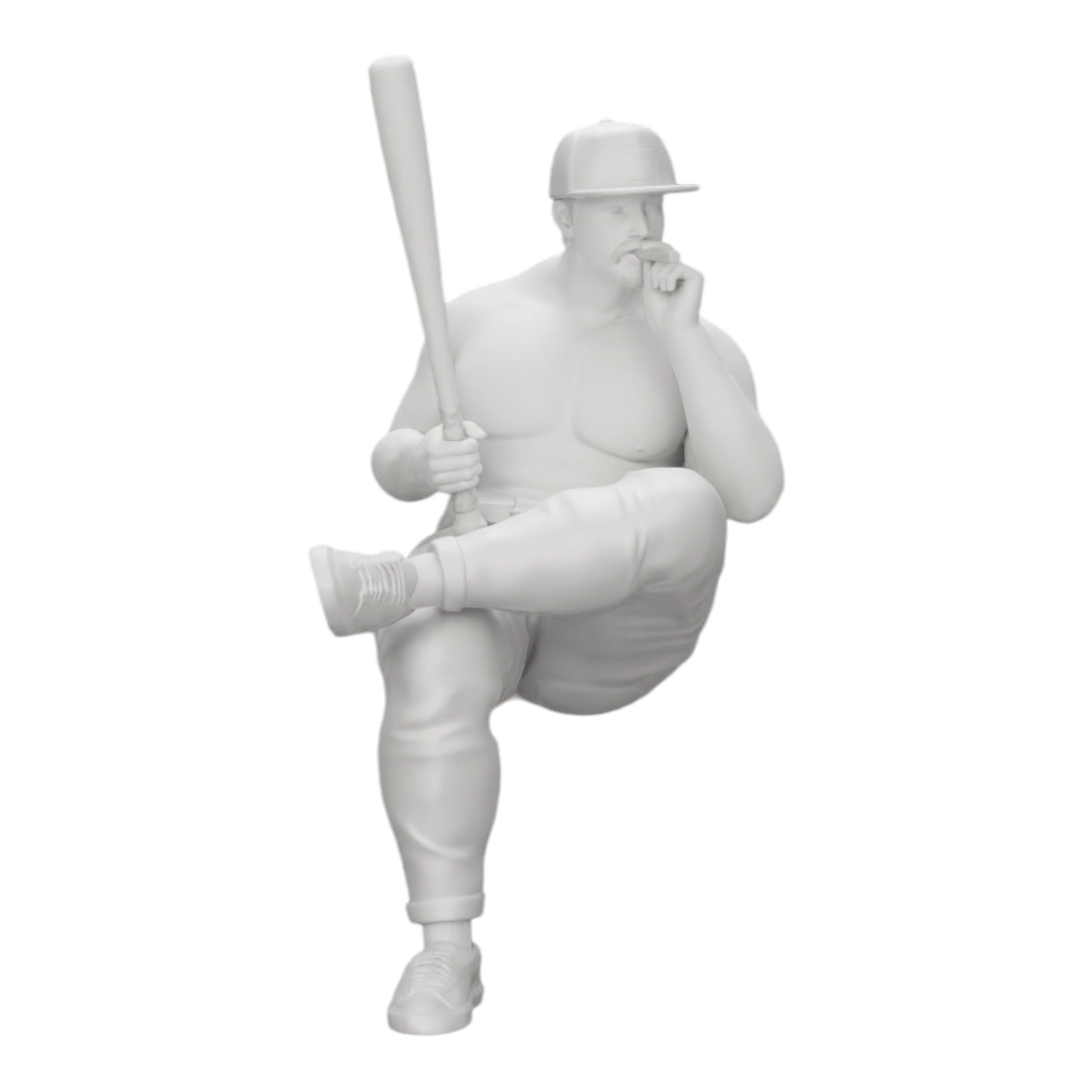 Diorama Modellbau Produktfoto 0: Sitzender Gangster mit Mütze und Baseballschläger raucht (Ref Nr. A4)