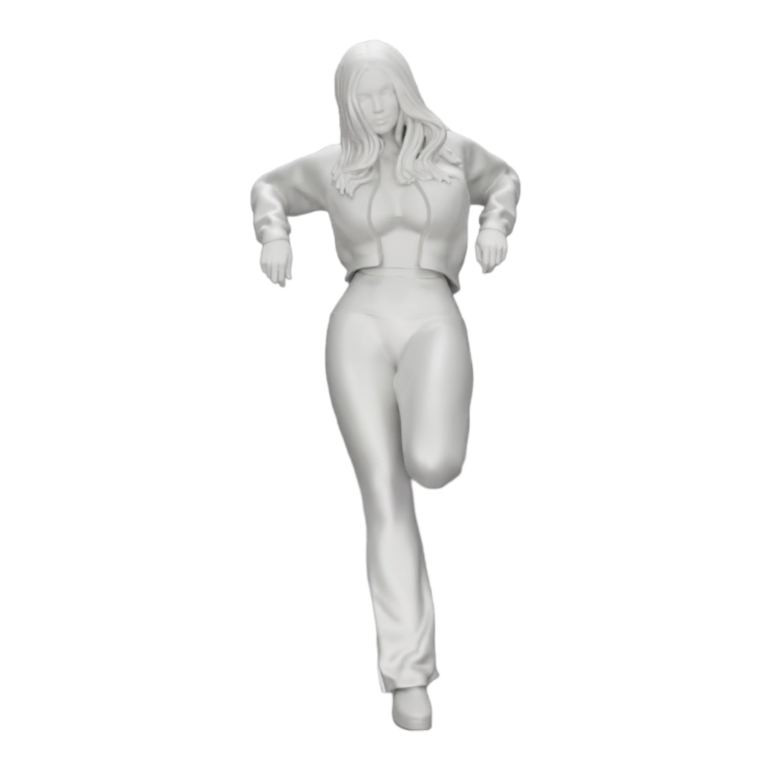 Photo de produit de modélisme diorama 0 : Fille avec une veste courte adossée à une voiture (Réf n° A18)