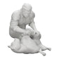 Photo de produit de modélisme diorama 0 : Un homme à genoux caresse son chien couché (Réf n° A20)