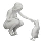 Photo de produit de modélisme diorama 0 : Jolie fille à genoux à côté de son chat (Réf n° A21)