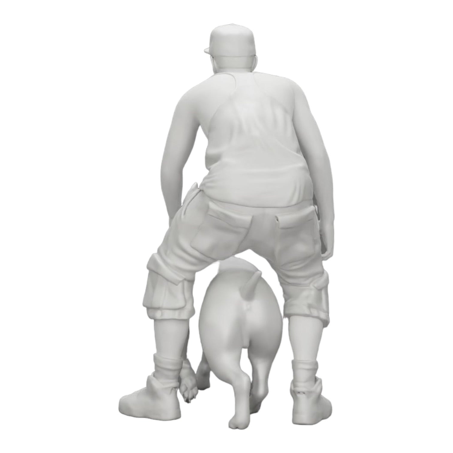 Diorama Modellbau Produktfoto 0: Gangster-Homie in Mütze mit Pitbull Hund (Ref Nr. A22)