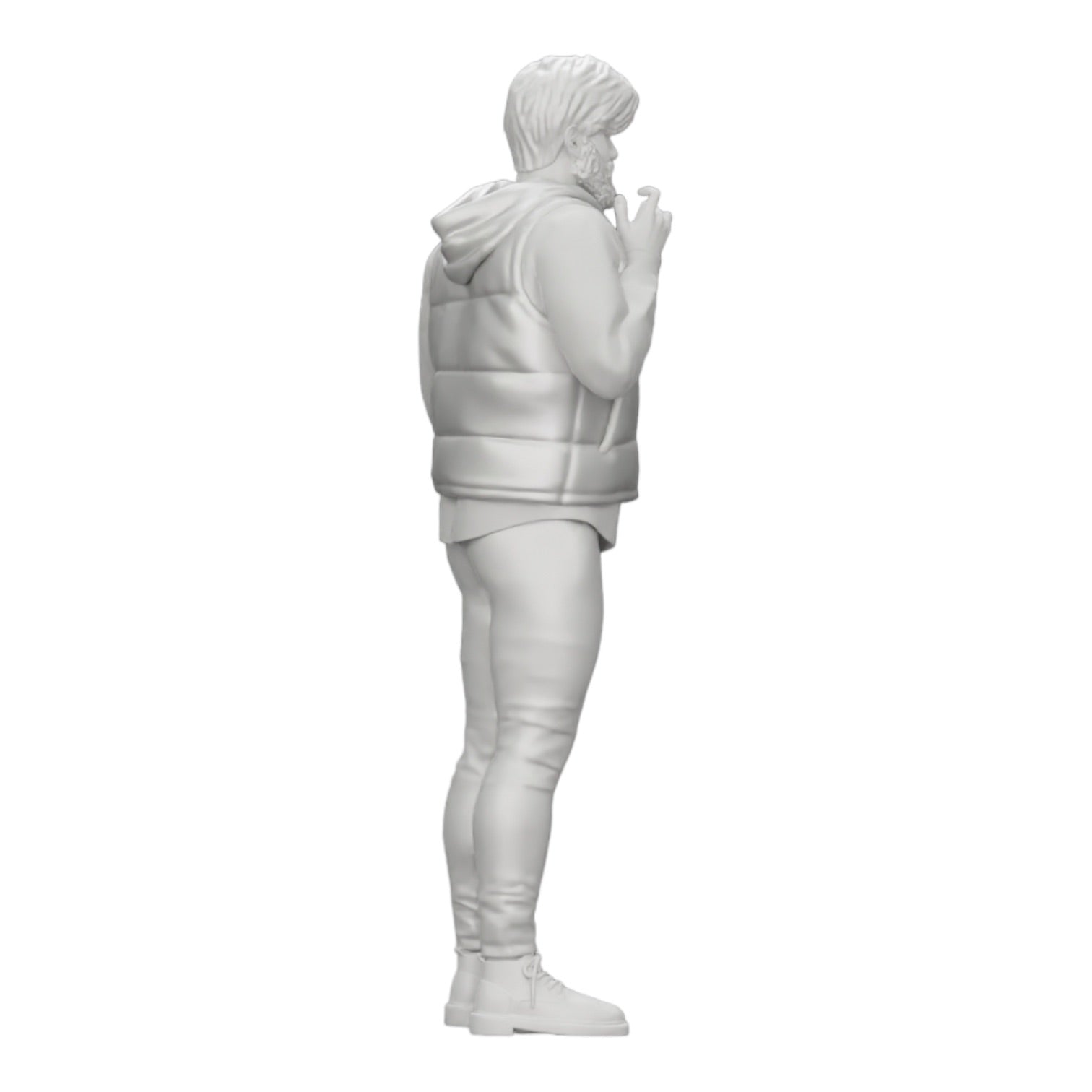 Photo de produit de modélisme diorama 0 : Homme avec barbe et veste se tient avec assurance (Réf n° A24)